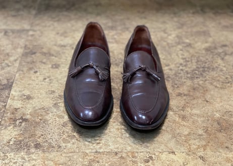 70-80s loewe leather tassel loafer 42