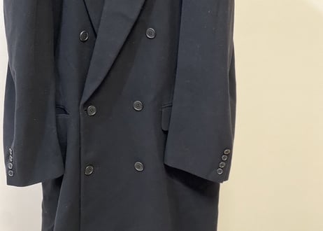 80-90s cashmere wool double long coat #5