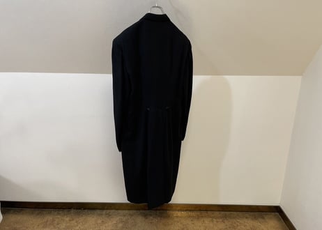 80-90s cashmere wool made in germany double long coat #7