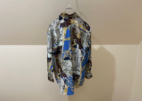 90s total pattern polyester shirt