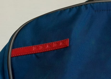 90-00s prada sports nylon bag blue