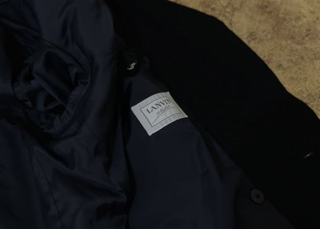 lanvin cashmere double chester field coat