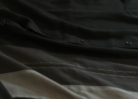 90s open collar silk shirt
