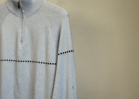 hermes half zip pure cashmere knit