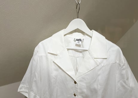 1980s hermes open collar shirt