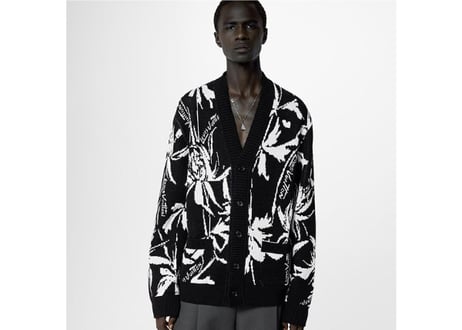 louis vuitton 2023ss thistle wool over size cardigan dead stock