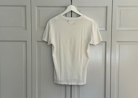 prada triangle rogo tops white