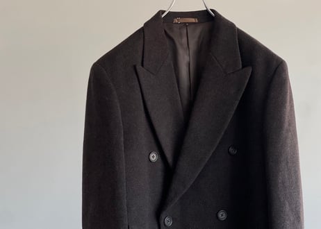 90s cashmere wool double long coat