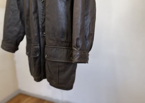 80s yves saint laurent leather coat