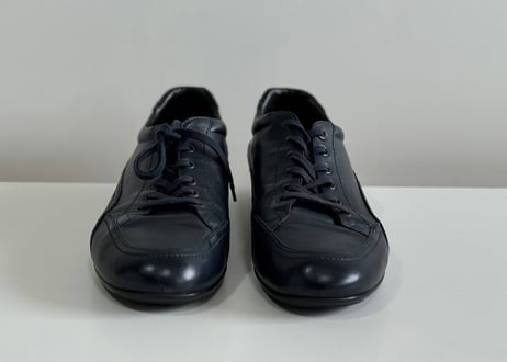 giorgio armani leather sneakers