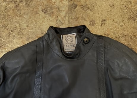80's loewe leather blouson