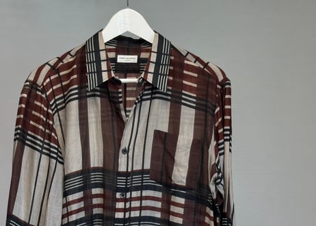 dries van noten check shirt