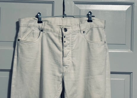 maison margiela bicolor denim pants