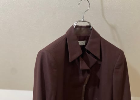 lanvin leather line set up suit