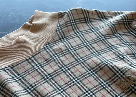 burberry made in poland check mock neck tops