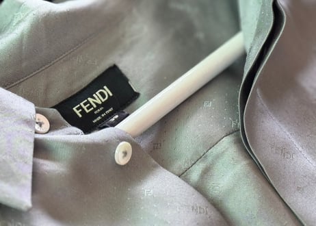 fendi 2024ss logo "総柄" silk shirt
