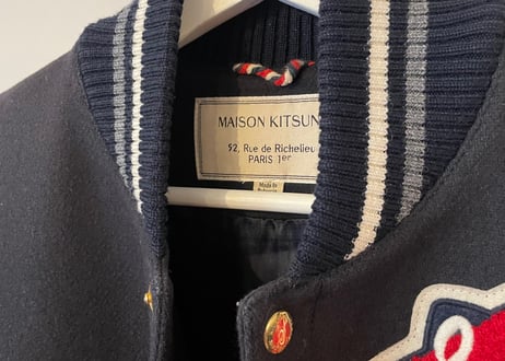 maison kitsune 2013aw switch leather jacket