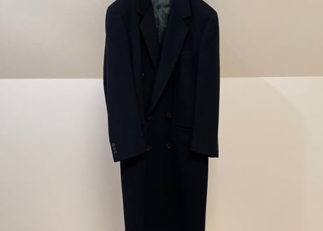 80s gianni versace cashmere wool double chesterfield coat
