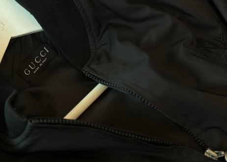 gucci nylon logo bomber jacket