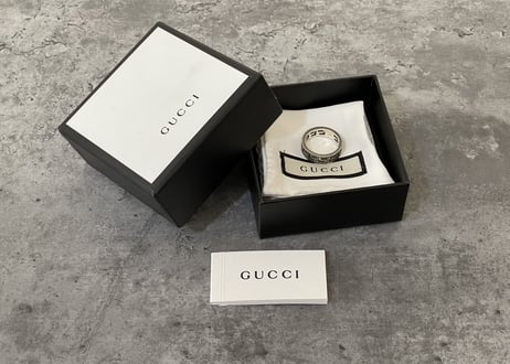 gucci 2021aw silver ring dead stock