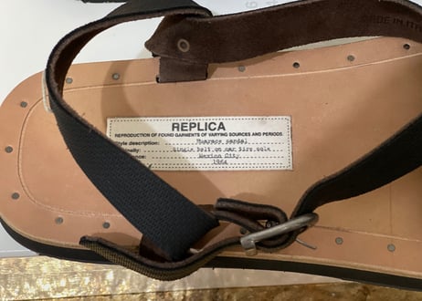 maison margiela leather sandals dead stock
