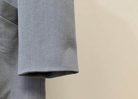 salvatore ferragamo no collar double jacket gray