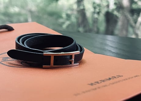 hermes  leather bracelet "api"
