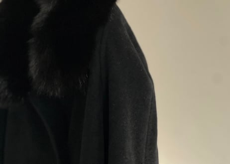 balmain angora fur coat