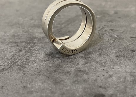 gucci snake silver ring 15号
