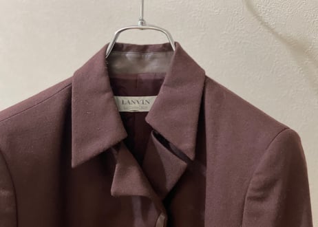 lanvin leather line set up suit