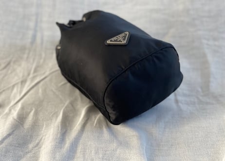 prada nylon "巾着" bag black