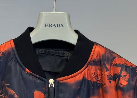 prada ”re-nylon” logo bomber jacket dead stock
