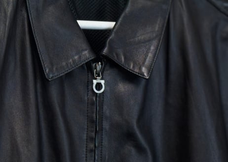 ferragamo ganchini leather jaccket