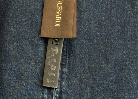 trussardi logo denim jacket