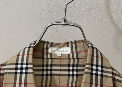 burrberry over size chetck shirt