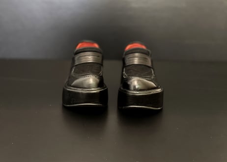 jean paul gaultier leather platform shose