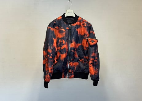 prada ”re-nylon” logo bomber jacket dead stock