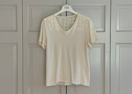 maison margiela "miss diana" AIDS t white
