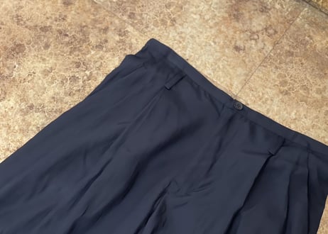 yohji yamamoto silk wide pants