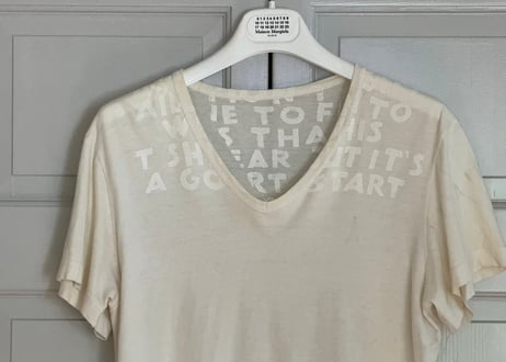 maison margiela "miss diana" AIDS t white