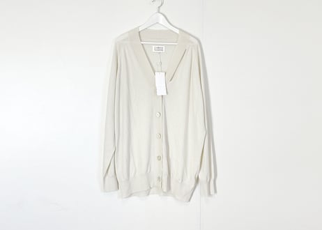 2019ss maison margiela cashmere over size cardigan white dead stock