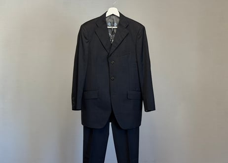 etro stripe set up suit dead stock