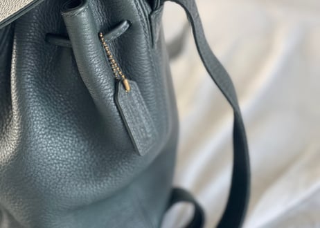 old coach leather bag green