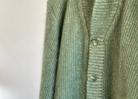 70s lanvin mohair shawl collar cardigan