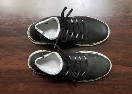 maison margiela paint-splattered sockrunner 41