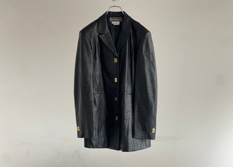 salvatore ferragamo gancini leather jacket