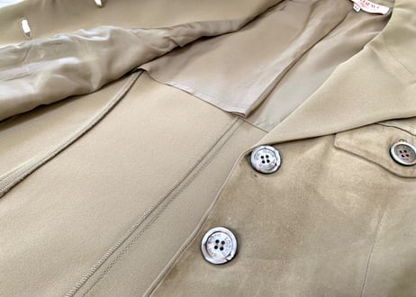 loewe silk×leather jacket