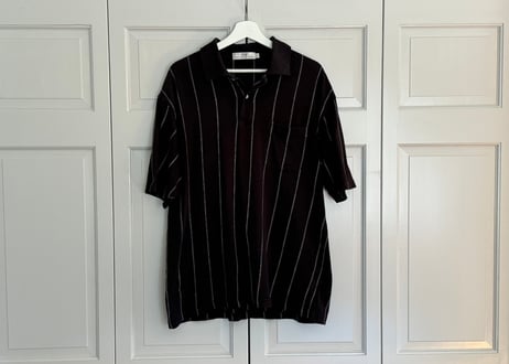 balenciaga logo stripe polo shirt