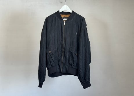 yves saint laurent YSL logo silk jacket black