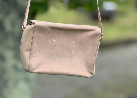 maison margiela leather box form shoulder bag